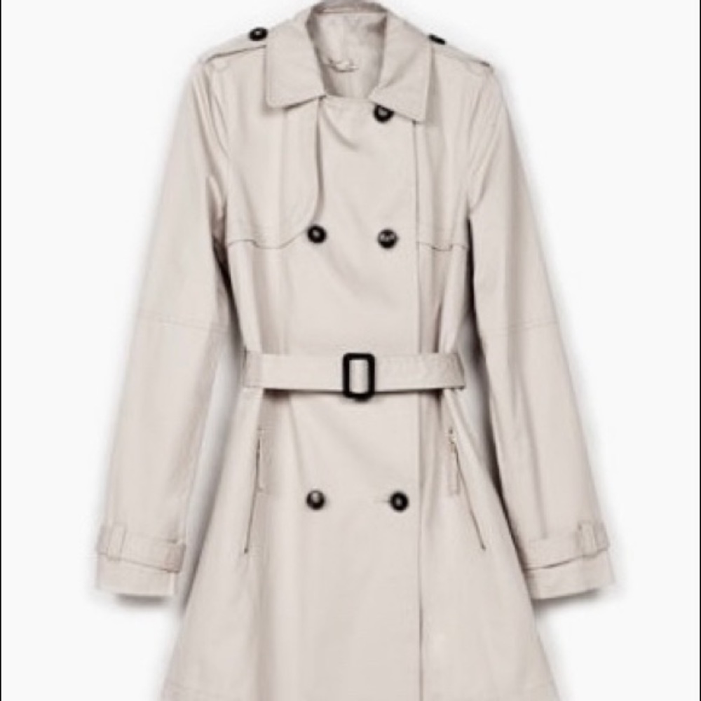 CLASSIC TRENCH COAT IN STONE LIGHT BEIGE